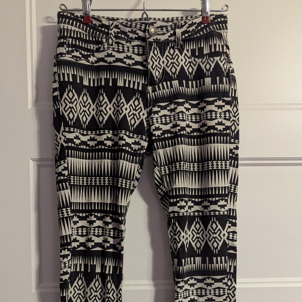Iris Jeans Size Small Stretch Southwestern Geometric Pants Y2K